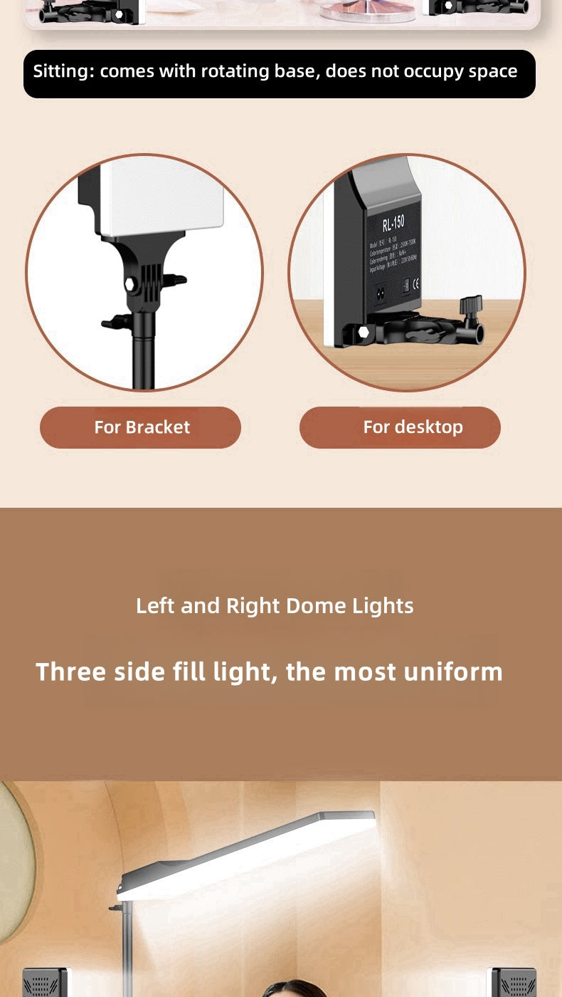 ملء – 3 أوضاع ألوان مع حامل ثلاثي القوائم قابل للتعديل وجهاز تحكم عن بعد RL-150 شريط LED إضاءة