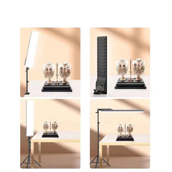 ملء – 3 أوضاع ألوان مع حامل ثلاثي القوائم قابل للتعديل وجهاز تحكم عن بعد RL-150 شريط LED إضاءة