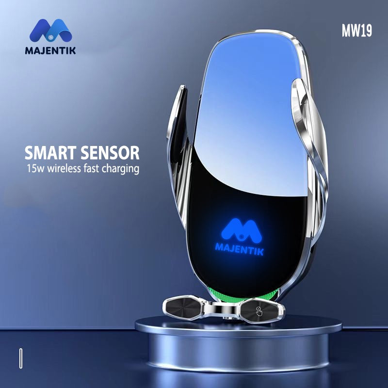شاحن سيارة لاسلكي ذكي بقدرة 15 واط مع حساس MAJENTIK MW19