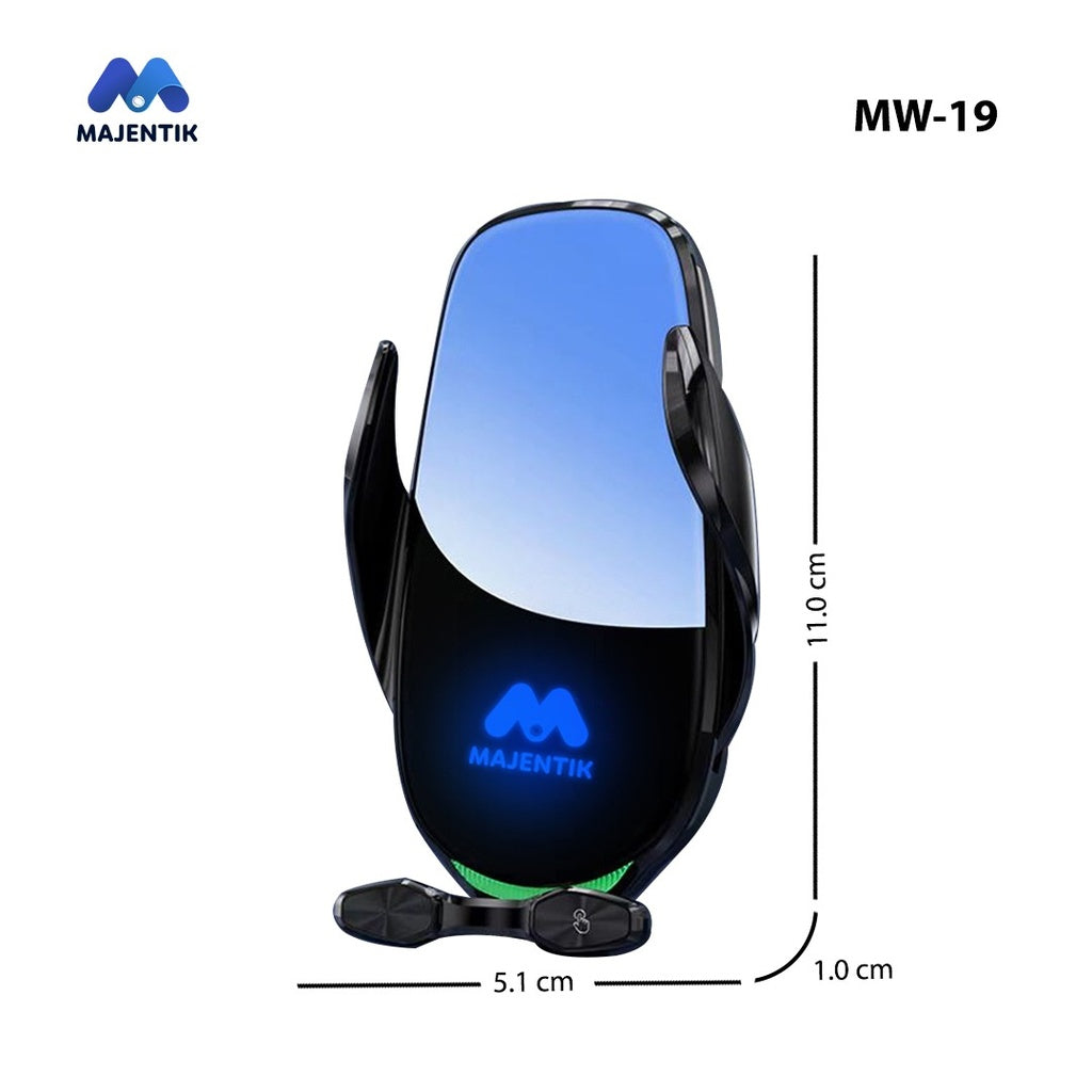شاحن سيارة لاسلكي ذكي بقدرة 15 واط مع حساس MAJENTIK MW19