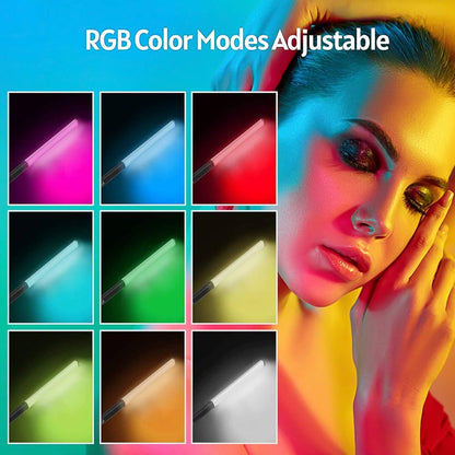  بطول 50 سم – ضوء تصوير محمول مع ألوان قابلة للتعديل وجهاز تحكم عن بُعد  LED RGB