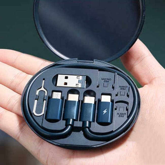 مجموعة  Type-C وMicro USB وLightning وUSBكابل شحن متعددة الوظائف 6 في 1 | مجموعة محولات