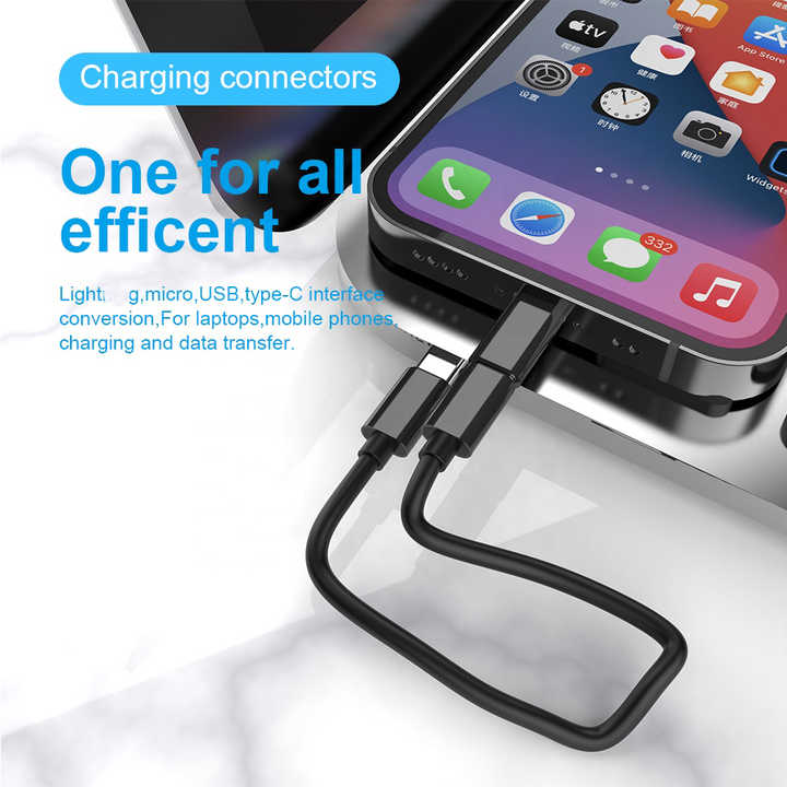 6-in-1 Multifunctional Charging Cable Kit | Type-C, Micro USB, Lightning, USB Adapter Set