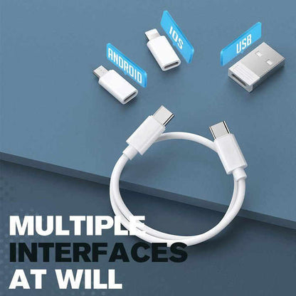 6-in-1 Multifunctional Charging Cable Kit | Type-C, Micro USB, Lightning, USB Adapter Set