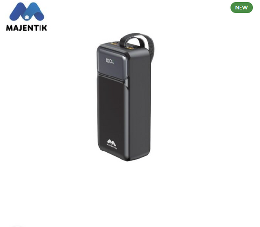 MAJENTIK MJ-16 Power Bank – 30000mAh | 22.5W Fast Charging with LCD and Built-in Cables