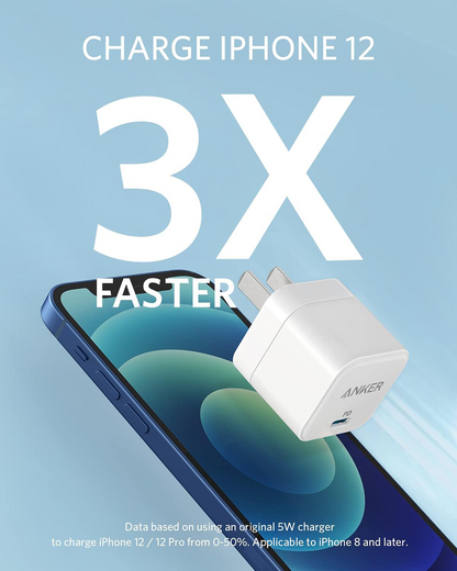  بقوة 20 واط – قابس قابل للطي،  iPhone والمزيد شحن شاحن Anker USB-C سريع لـ