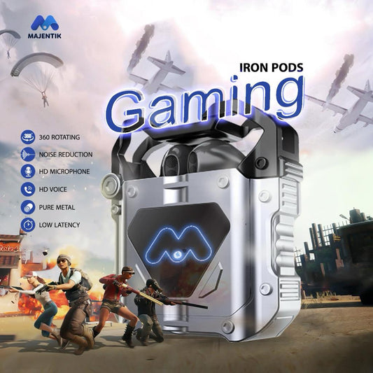 Majentik Iron Pods Gaming Earbuds with HD Mic & Noise Reduction